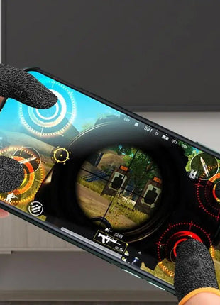 Video Game Finger Sleeves Mobile Phone Game Thumb Finger Protector Nonslip Anti - sweat Carbon Fiber Thumb Sleeve for Touch Screen - www.AmBreak.com - 