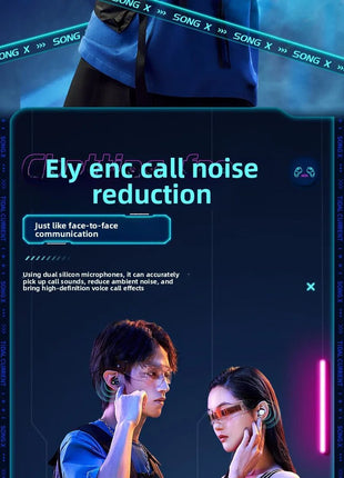 Waterproof TWS Wireless Earphones Bluetooth - In Ear, Noise Canceling, HiFi Sound, Handy, Cyber Style, Free Gifts for New Users - www.AmBreak.com - 