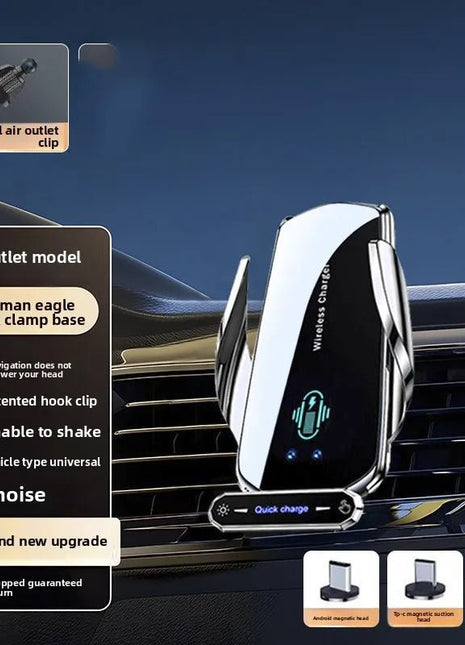 Wireless Charger For Car Mobile Cell Phone Holder Support For Mobile Car Mount Automotive Electric Induction Auto Clamping - www.AmBreak.com - 