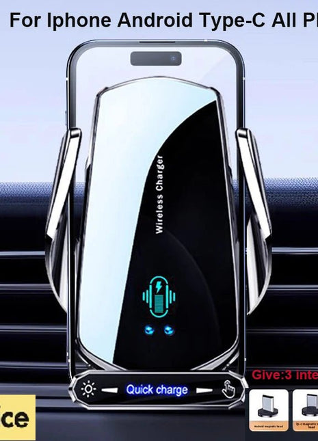 Wireless Charger For Car Mobile Cell Phone Holder Support For Mobile Car Mount Automotive Electric Induction Auto Clamping - www.AmBreak.com - 