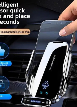 Wireless Charger For Car Mobile Cell Phone Holder Support For Mobile Car Mount Automotive Electric Induction Auto Clamping - www.AmBreak.com - 