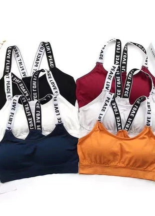 Women Sexy Sports Bra Tops For Gym Top Fitness Yoga Female Pad Sportswear Vest Tank Tops Sport Push Up Sports Bras Underwear - www.AmBreak.com - 