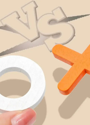 Wooden Chessboard Game Tic Tac Toe 9 "x9" Children's Desktop Toy Gift Double Interactive Family Game Puzzle Thinking Training - www.AmBreak.com - 