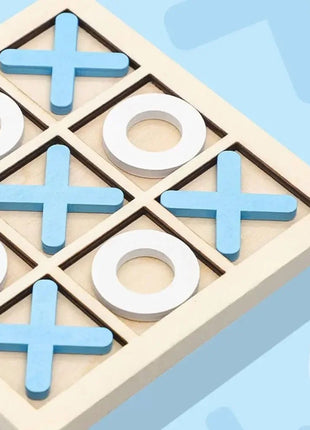 Wooden Chessboard Game Tic Tac Toe 9 "x9" Children's Desktop Toy Gift Double Interactive Family Game Puzzle Thinking Training - www.AmBreak.com - 