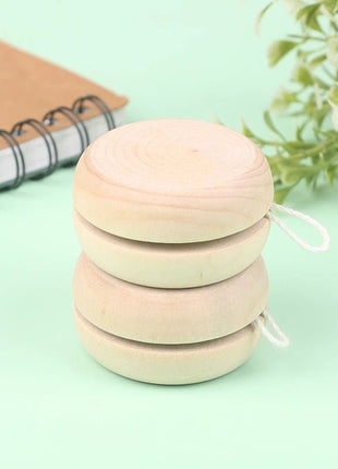 Wooden Yoyo Toy Color Mini Round DIY Baby Yoyo Ball Hand - Made Crafts Log Toys Kids Yo - Yo Creative Yo Yo Toys For Child Gift - www.AmBreak.com - 
