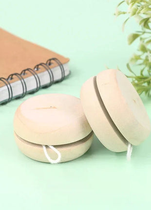 Wooden Yoyo Toy Color Mini Round DIY Baby Yoyo Ball Hand - Made Crafts Log Toys Kids Yo - Yo Creative Yo Yo Toys For Child Gift - www.AmBreak.com - 