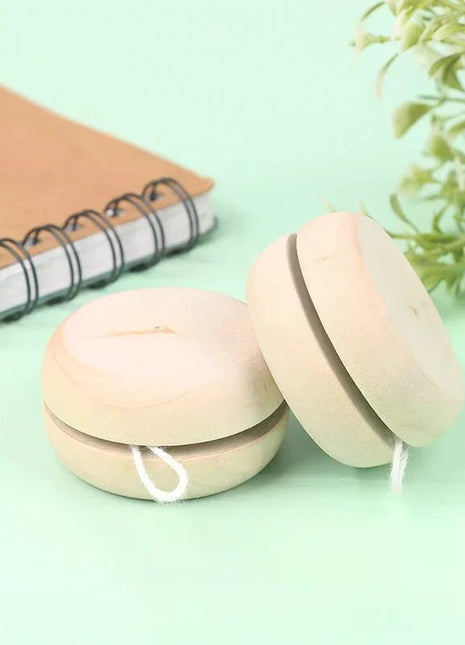 Wooden Yoyo Toy Color Mini Round DIY Baby Yoyo Ball Hand - Made Crafts Log Toys Kids Yo - Yo Creative Yo Yo Toys For Child Gift - www.AmBreak.com - 