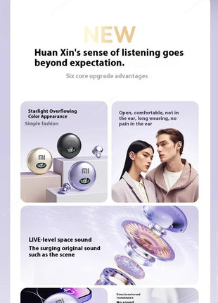 Xiaomi Clip - on Earphones Wireless Bluetooth High Sound Quality Long Battery Headphones Life Perfect for Sports Active Lifestyle - www.AmBreak.com - 